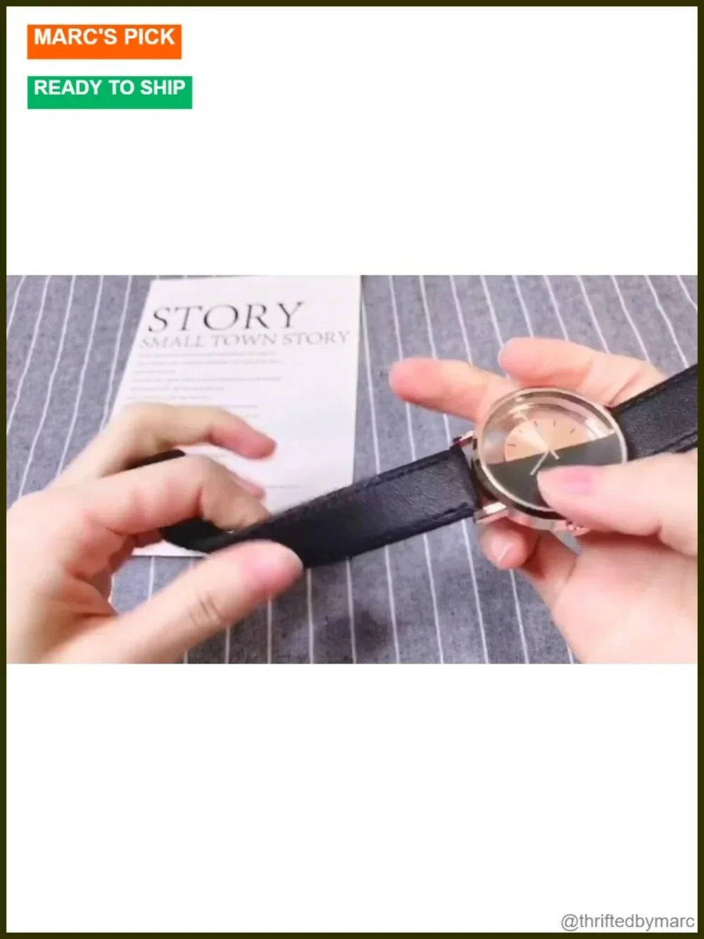 Half-Hollowed Transparent Dial Quartz Watch with Leather Band Waterproof Casual
